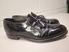 Vtg Comfort Plus Men s Genuine Leather Dress Shoes Black Wing Tip 9 D