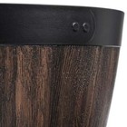 Large Resin Planter Garden Flower Plant Pot Walnut Barrel  Pots  Indoor  Outdoor