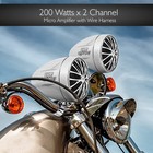 Pyle 400 Watt Bluetooth Sound System For Motorcycle atv snowmobile