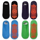 Non Slip Kids Trampoline Socks With 6-9 Years 01 Black purple blue green