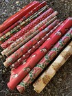 Vintage Christmas Gift Wrapping Paper Rolls Lot Holiday Designs Collectible
