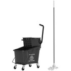 Mop Bucket Cart With Wringer Heavy Duty Mobile Floor Cleaning System