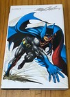 Batman Original Art Sketch Signed Neal Adams Illustrated Book Vol  1 Dc Comics