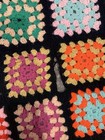 Vtg Granny Square Roseanne Afghan Multicolor Throw Sofa Blanket Roseanne 42   x70   