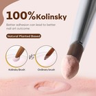 Acrylic Nail Brush Set Kolinsky Professional Powder Carving Pen Pink 3 Pcs