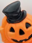 Vtg 1969 Empire Halloween Pumpkin Lighted Blow Mold Man Top Hat Jack O Lantern