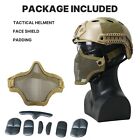 Military Tactical Simplified Action Type Combat Airsoft  Helmet W goggle mask