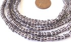 Fine Vintage Black Grey Matching Chevron 3mm Glass Beads Trade Beads-ghana