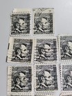 Vintage 1965 Abraham Lincoln 4 Cent Stamps Lot Of 9 Black Circulated
