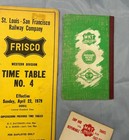 Frisco Railroad  Time Tables Mkt Memo Pads Safety And First Aid Booklet
