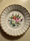 Antique Kpm Porcelain Floral Plates Set Of 3 Gold Scalloped Edge Germany Rare