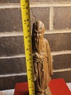 Vintage Antique Carved Wood Asian Wiseman 10  Tall