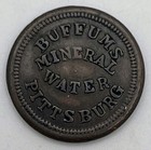Civil War Store Card Buffums Mineral Water Pittsburg Pa-765c-1a Copper Token