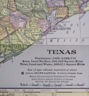 Antique 1904 Map   Texas  The Indian Territory   Oklahoma  13x21 - 12