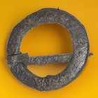 Rare Medieval 900-1280 Ad Bronze Annular Textured Fibula Eastern Crusaders