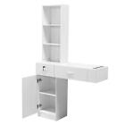 New Wall Mount Hair Styling Station Barber Cabinet Beauty Salon Spa Equipment Us