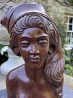 Wooden Bust M d panti Bali Bust Sculpture 33cm Tall
