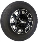 Ford F250 20  Black And Machine Oem Wheels Bridgestone A t Tires New Takeoff