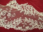 Antique Victorian Applique Net Lace Lot 2 Pieces