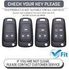 For 2010-2017 Chevrolet Equinox Transparent Car Remote Key Fob Cover Case Shell