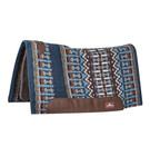  big Sale  Classic Equine 32x34 Wool Top Western Saddle Pad Navy Steel Grey