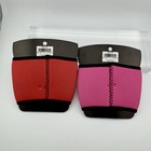 Set Of 2 Wine Glass Koozies Red And Pink Insulated Beverage Sleeves Nwt