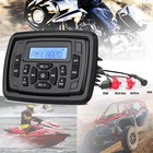 Marine Stereo Waterproof Bluetooth Boat Receiver Audio Radio Kit For Atv Utv Rv