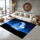 Space Galaxy Area Rug  Death Star Inspired Carpet  Sci-fi Star Wars Style Floor