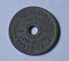 Washington State Sales Tax Commission Token 14 Cents Or Less 1941 Fiber