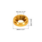 M3 Cone Cup Countersunk Washers hole Dia 3 1mm 0 12 Aluminum 40pcs gold 