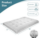 Full Size 6  Flannel Futon Mattress - Foldable High Density Foam  Gray