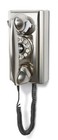 Crosley Silver Retro Wall Telephone Cr55-bc 302 Rotary-style Dial Handset Coiled
