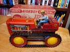 Nice 1940 s Marx Tin Litho Diesel Wind Up  Highboy Climbing Tractor With Box
