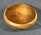 Large Turned Wood Elm Bowl Artist Signed Rgh For Salad Or Fruit Handcrafted