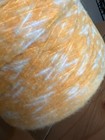 Soft  Orange white Cone Peruvian Baby Alpaca merino nylon Yarn  3weight 2lbs 4oz