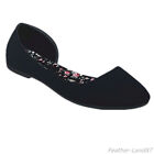 New Women Slip On Comfort Half D orsay Classic Casual Ballet Flats 