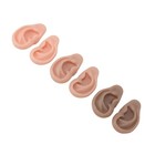 3 Pairs Silicone Ear Model Soft Flexible Ears Artificial Reusable For Practice