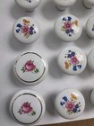 Vintage Porcelain Drawer Knobs 2lg  18sm  Floral Design Hardware Included
