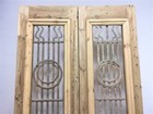 Antique French Double Doors  38 5x94 5  Iron Wood Doors  European Doors D280