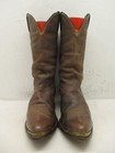 Laredo Brown Leather Toe Plate Cowboy Boots Womens Size 9 M Usa