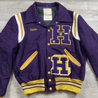 Vintage 1979 High School Orchestra Band Rotc Bomber Jacket L Patches Pins
