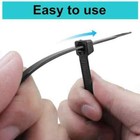 100 Cable Zip Ties Cable Ties Heavy Duty Nylon Cord Black 50lb Test Uv Resistant