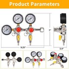 Imaictuu Two System Co2 Regulator Dual Output Keg Regulator Beer Regulator