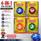 Duncan Butterfly Yo-yos Bundle Of 4 Classic Beginner Yoyo Toy Set New