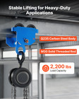 1 Ton Beam Trolley 2200lb Push Trolley Adjustable I-beam Hoist Cart