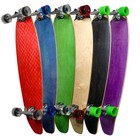 Yocaher Kicktail Blank Longboard Complete - Stained Black