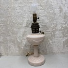 Aladdin Pink  Lincoln Drape Oil Lamp Model B Burner 17    Tall Converted Electric
