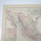 Mexico Original Antique 1876 Hand Colored Map Atlas Page