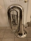 Yamaha Ybb 201m Silver Plated Marching concert Tuba W king 2 Mouthpiece 