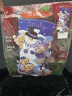Vtg Bucilla Plaid Snow Days Felt Stocking Kit Bears Snowman Sealed 84590